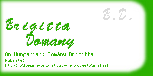 brigitta domany business card