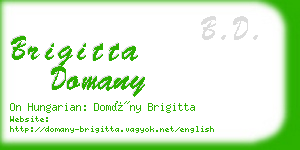 brigitta domany business card